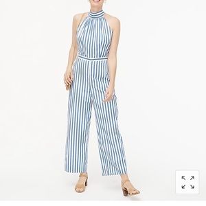 J. Crew Jumpsuit White, Blue Size 2